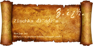 Zischka Ádám névjegykártya
